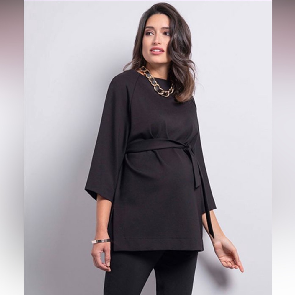 Seraphine Black Pointe maternity top; size 8